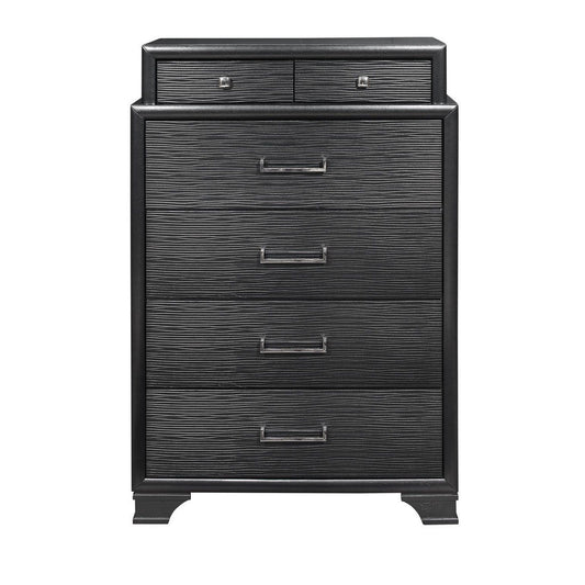 Grey Chest With 6 Drawers - Homeroots