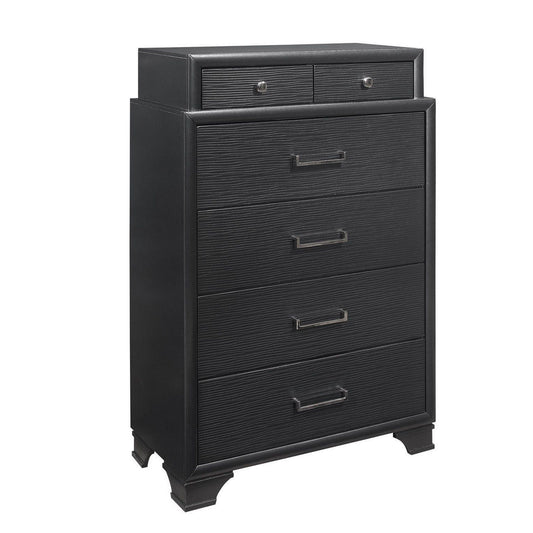 Grey Chest With 6 Drawers - Homeroots