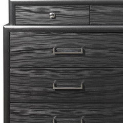 59" Gray Solid Wood Nine Drawer Double Dresser - Homeroots