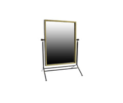 18" Black Framed Makeup Shaving Tabletop Mirror - Homeroots