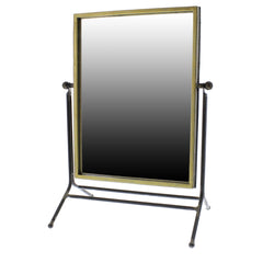 18" Black Framed Makeup Shaving Tabletop Mirror - Homeroots