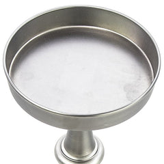 Brushed Silver Finish Drink Size Accent Table