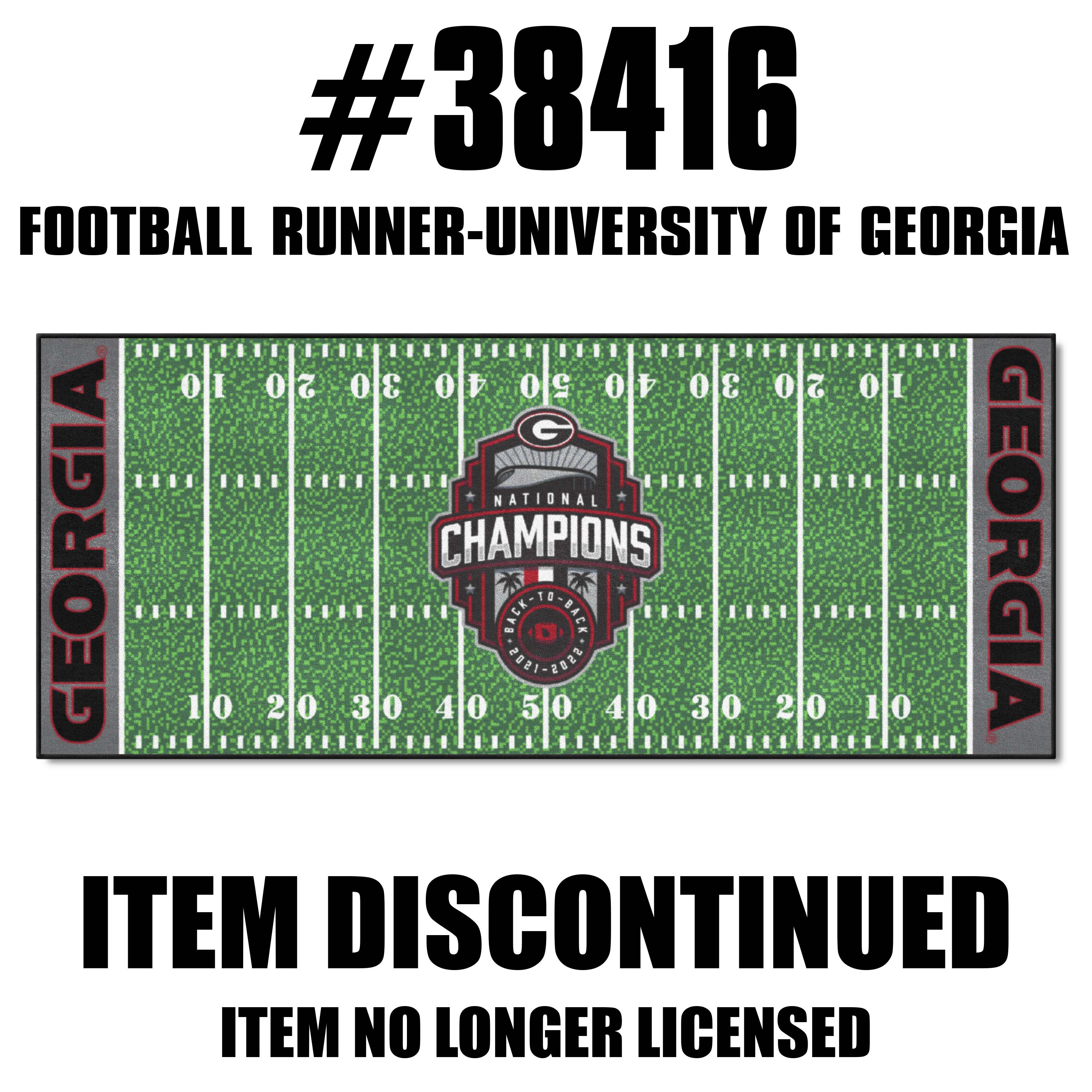 Georgia 2022-23 National Champions Football Field Runner