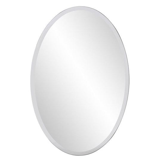 Oval Shaped Frameless Mirror - Homeroots