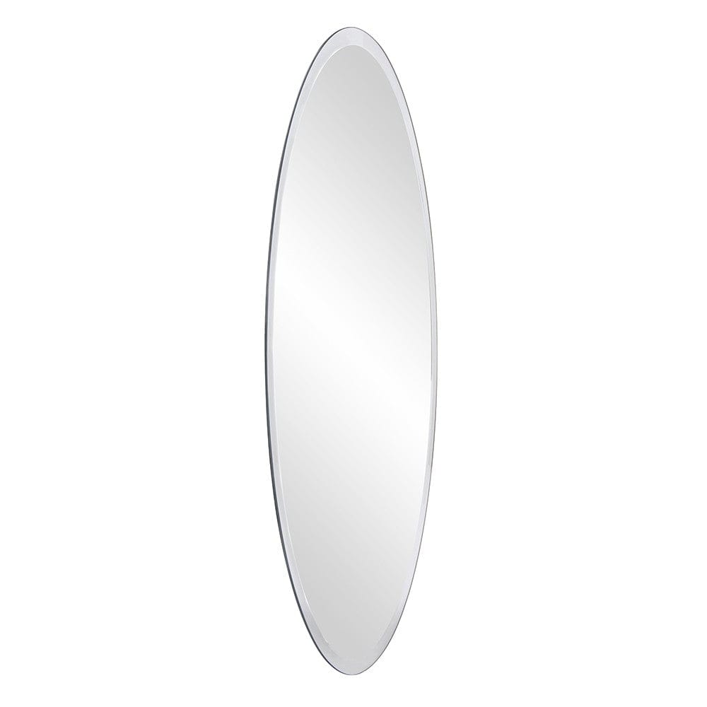 Oval Shaped Frameless Mirror