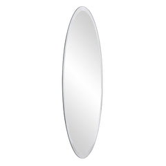 Oval Shaped Frameless Mirror