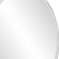 Oval Shaped Frameless Mirror