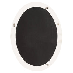 Oval Mirror In A Glossy White Wood Frame - Homeroots