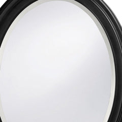 Oval Shaped Black Wood Frame Mirror - Homeroots