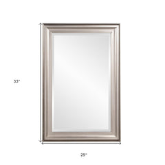 33" Silver Framed Accent Mirror