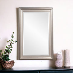 33" Silver Framed Accent Mirror