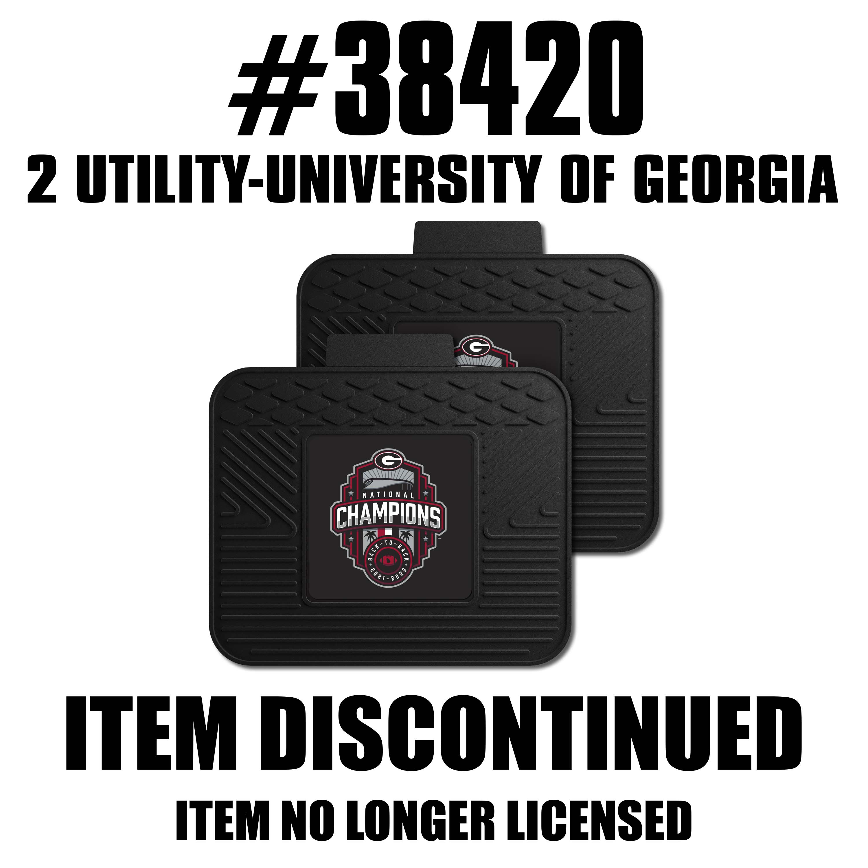 Georgia 2022-23 National Champions 2 Utility Mats