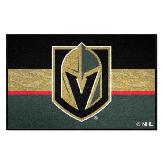 Alfombra decorativa de inicio Vegas Golden Knights - 19 x 30 pulgadas.