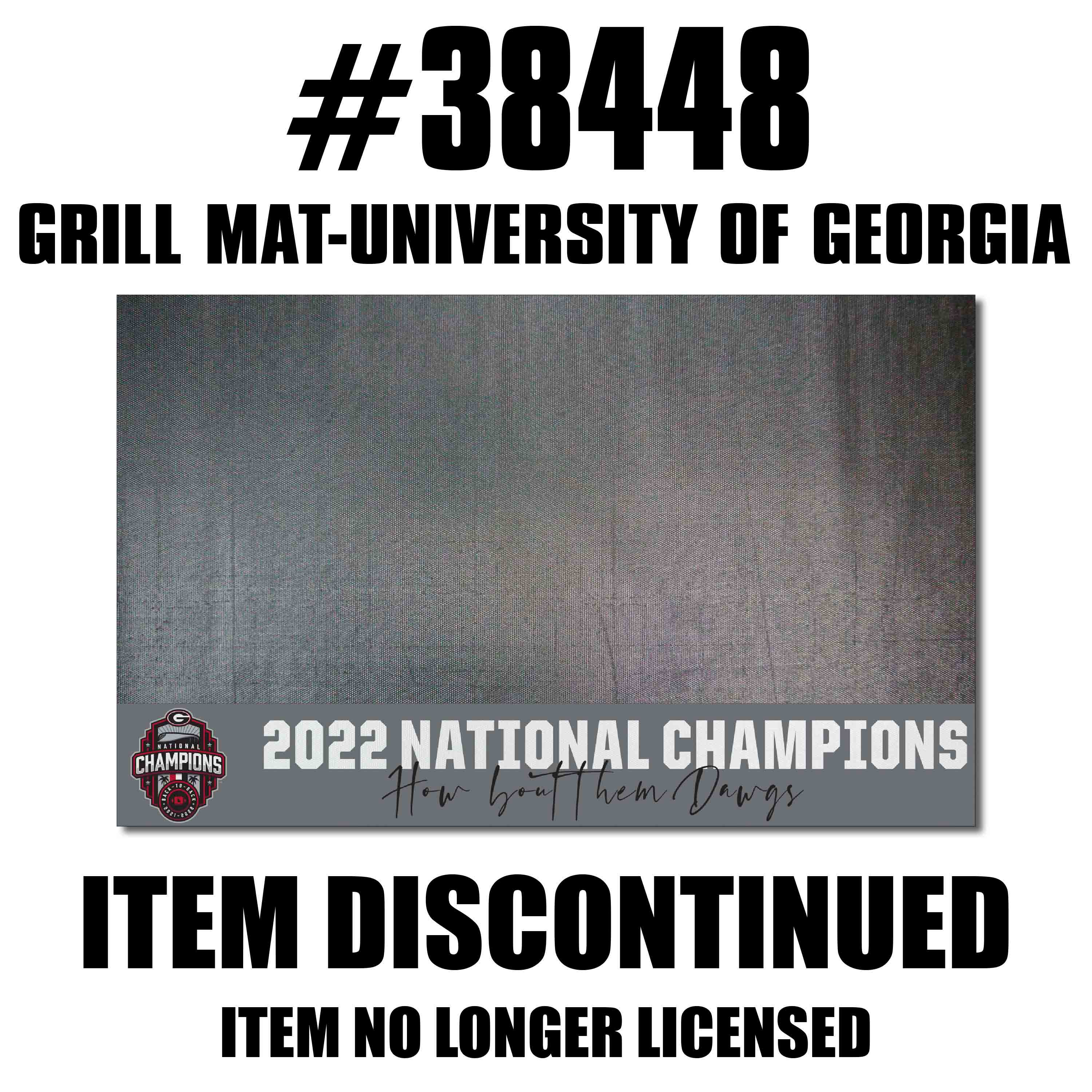 Georgia 2022-23 National Champions Grill Mat