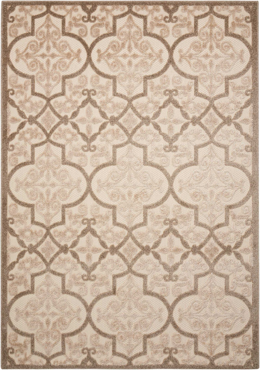 4' X 6' Cream Moroccan Indoor Outdoor Area Rug - Homeroots