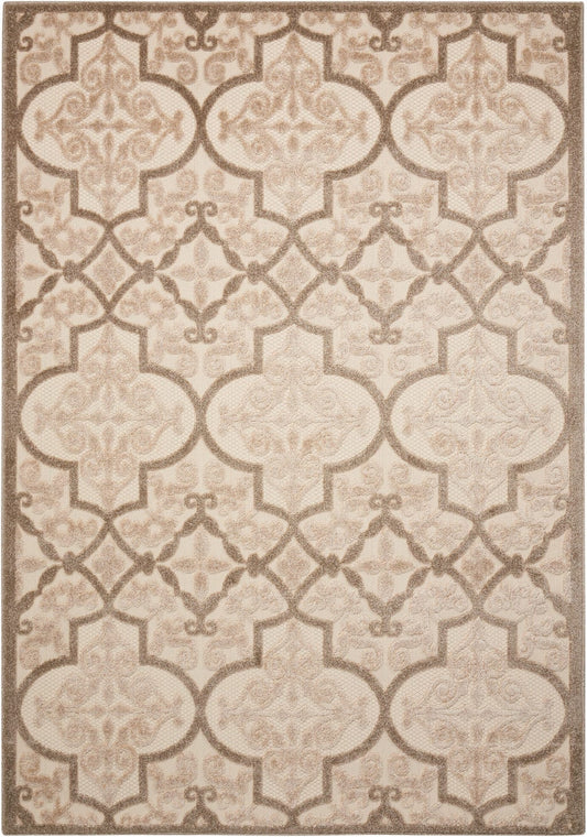 5' X 8' Cream Moroccan Indoor Outdoor Area Rug - Homeroots