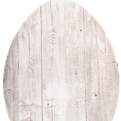 12" Farmhouse White Wwash Wooden Large Egg - Homeroots