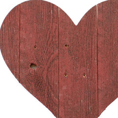 12" Rustic Red Reclaimed Wood Heart Wall Decor - Homeroots