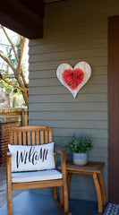 12" Whitewash Reclaimed Wood Heart Wall Decor - Homeroots