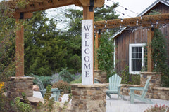 Rustic White Wash Front Porch Welcome Sign - Homeroots