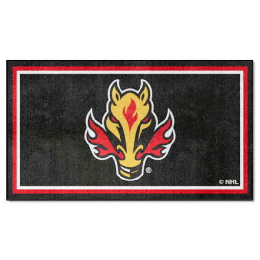 Calgary Flames 3ft. x 5ft. Plush Area Rug - Calgary Flames