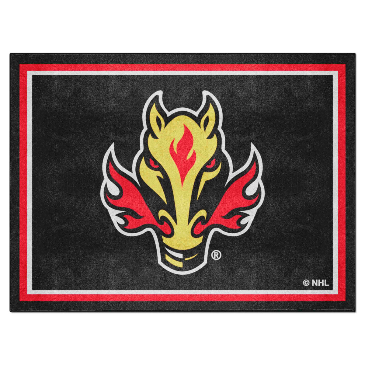 Calgary Flames 8ft. x 10 ft. Plush Area Rug - Calgary Flames