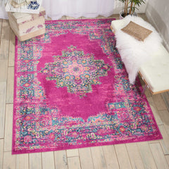 4' X 6' Fuchsia Power Loom Area Rug