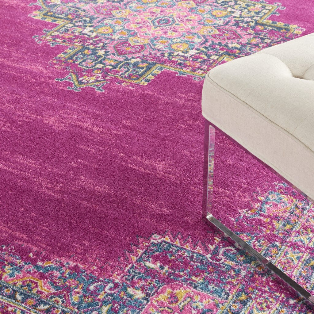 4' X 6' Fuchsia Power Loom Area Rug