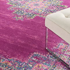 4' X 6' Fuchsia Power Loom Area Rug