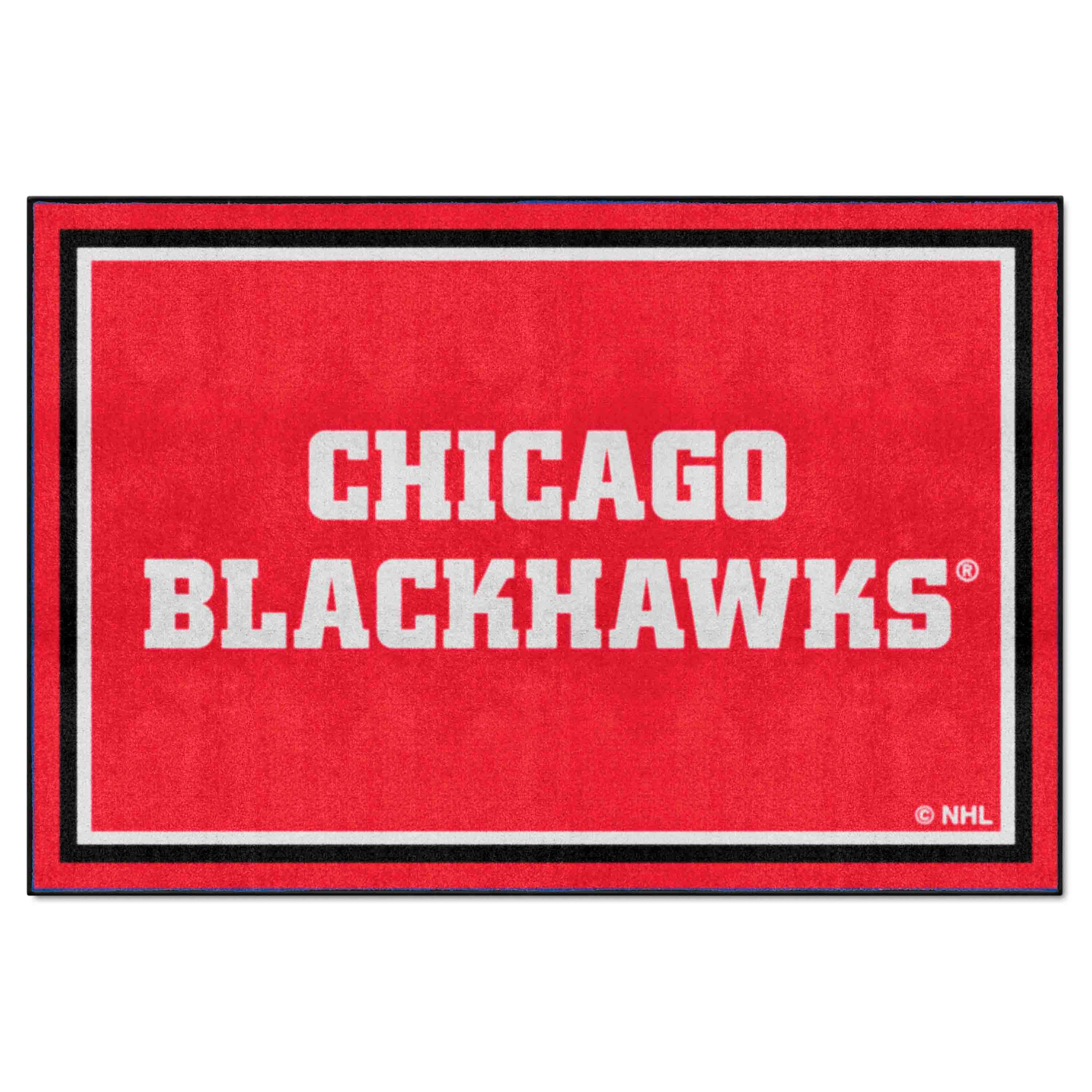 Chicago Blackhawks 5ft. x 8 ft. Plush Area Rug - Chicago Blackhawks