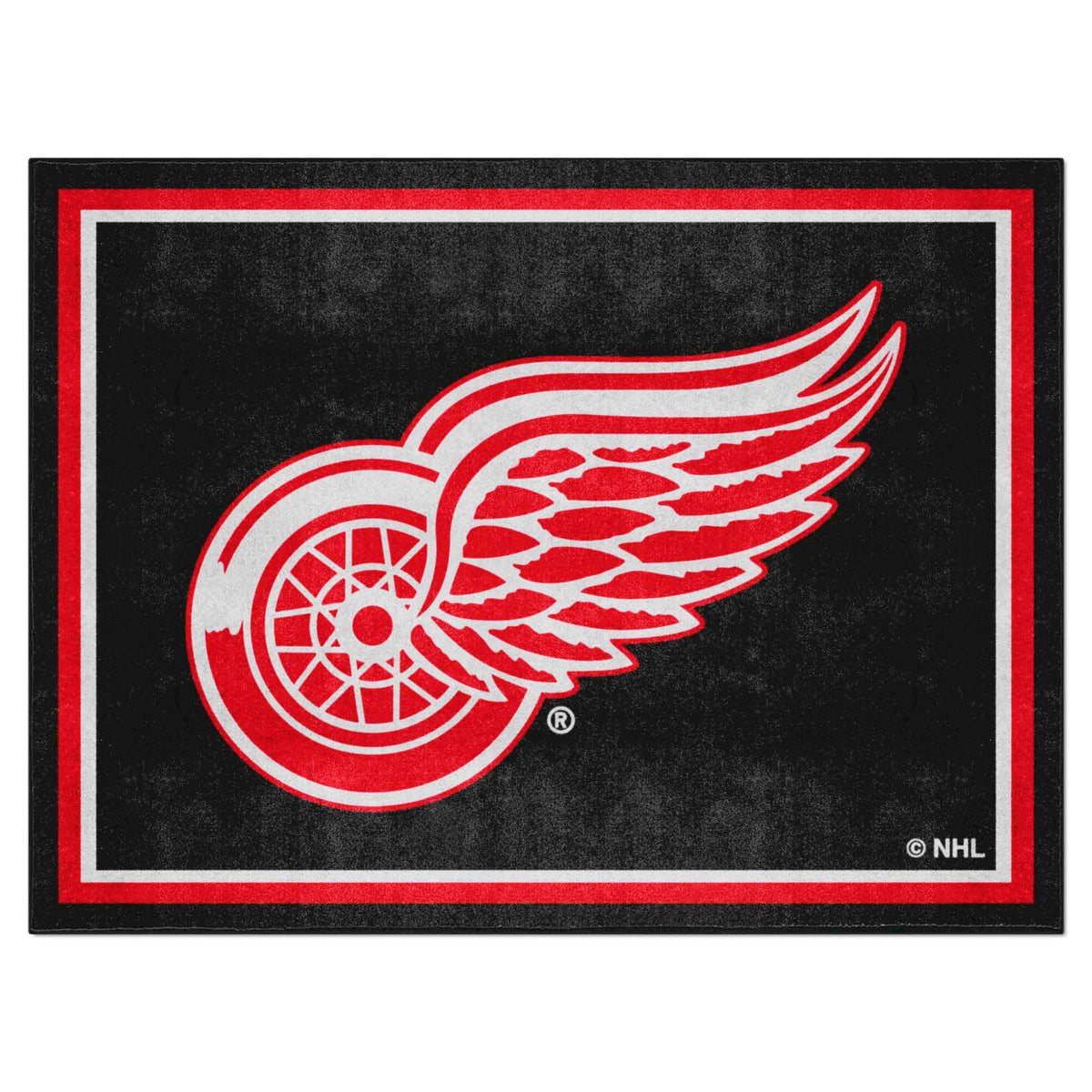 Alfombra de felpa de 2,4 x 3 m de los Detroit Red Wings