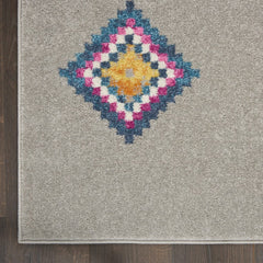 8' Gray Geometric Berber Runner Rug - Homeroots