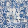 6' X 9' Blue Gray Floral Dhurrie Area Rug - Homeroots