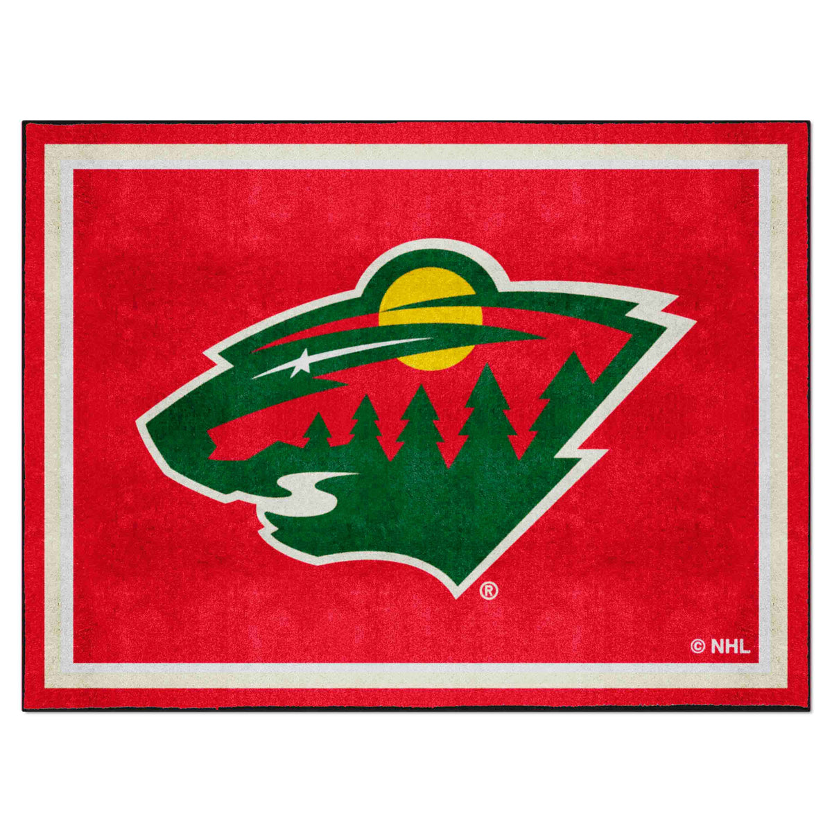 Minnesota Wild 8ft. x 10 ft. Plush Area Rug - Minnesota Wild