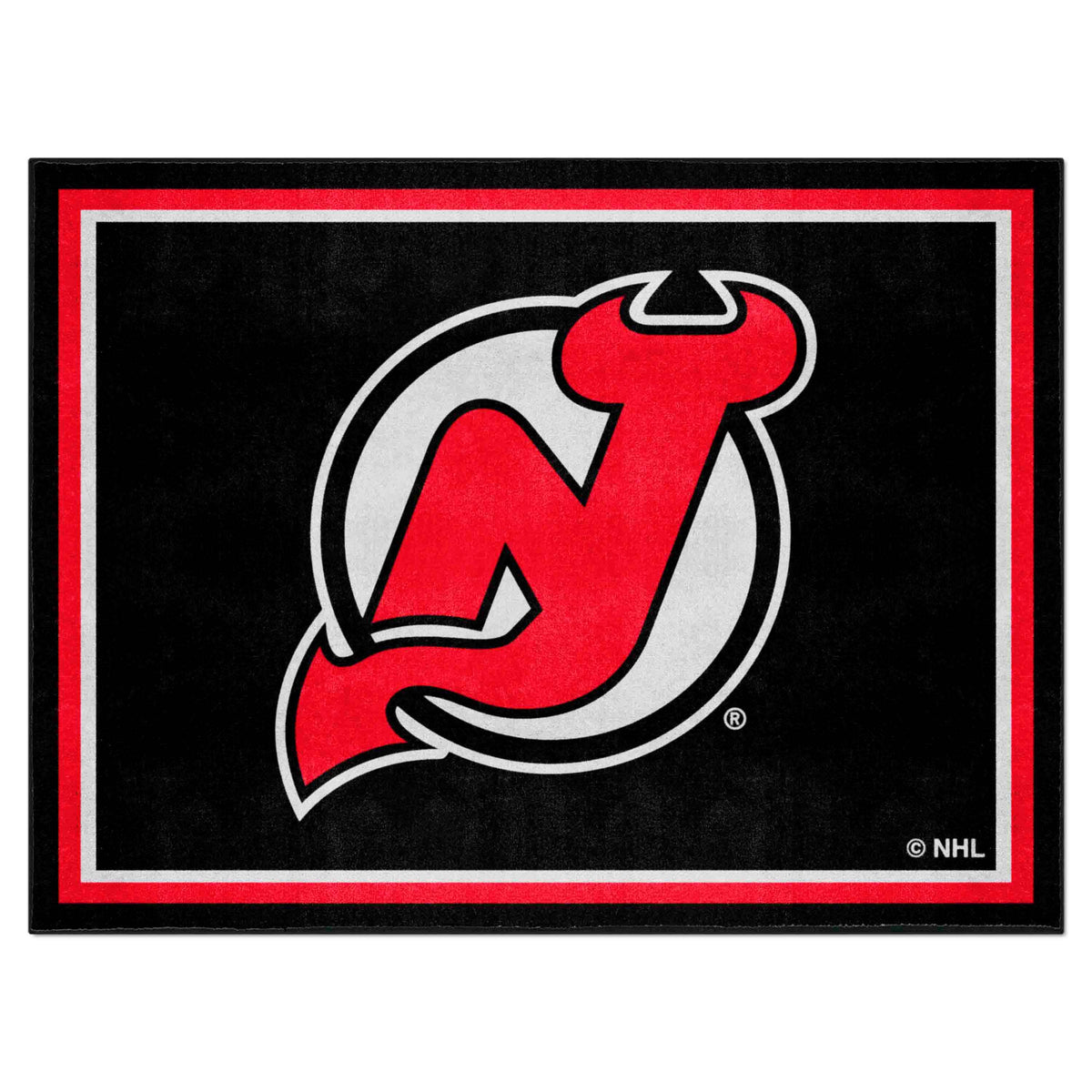 Alfombra de felpa de 2,4 x 3 m de los New Jersey Devils