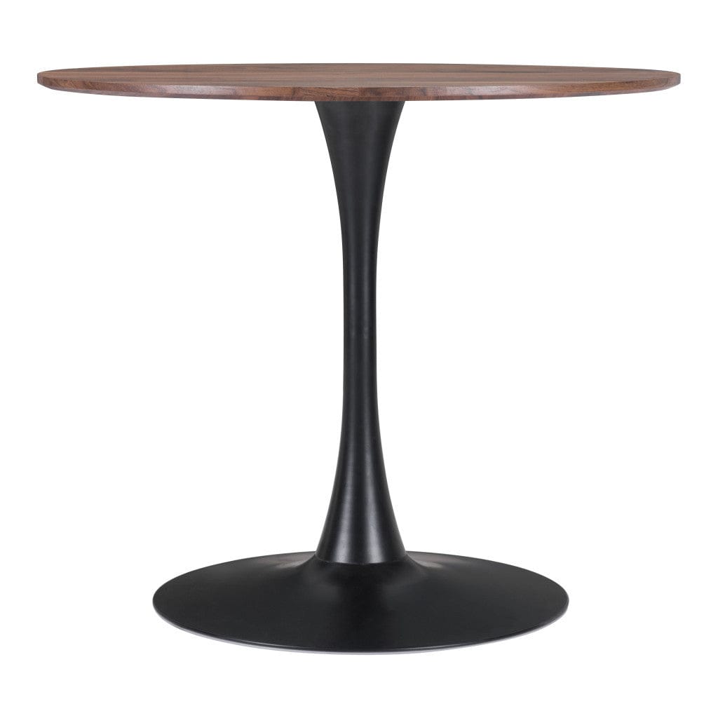 35" Steel Pedestal Base Dining Table