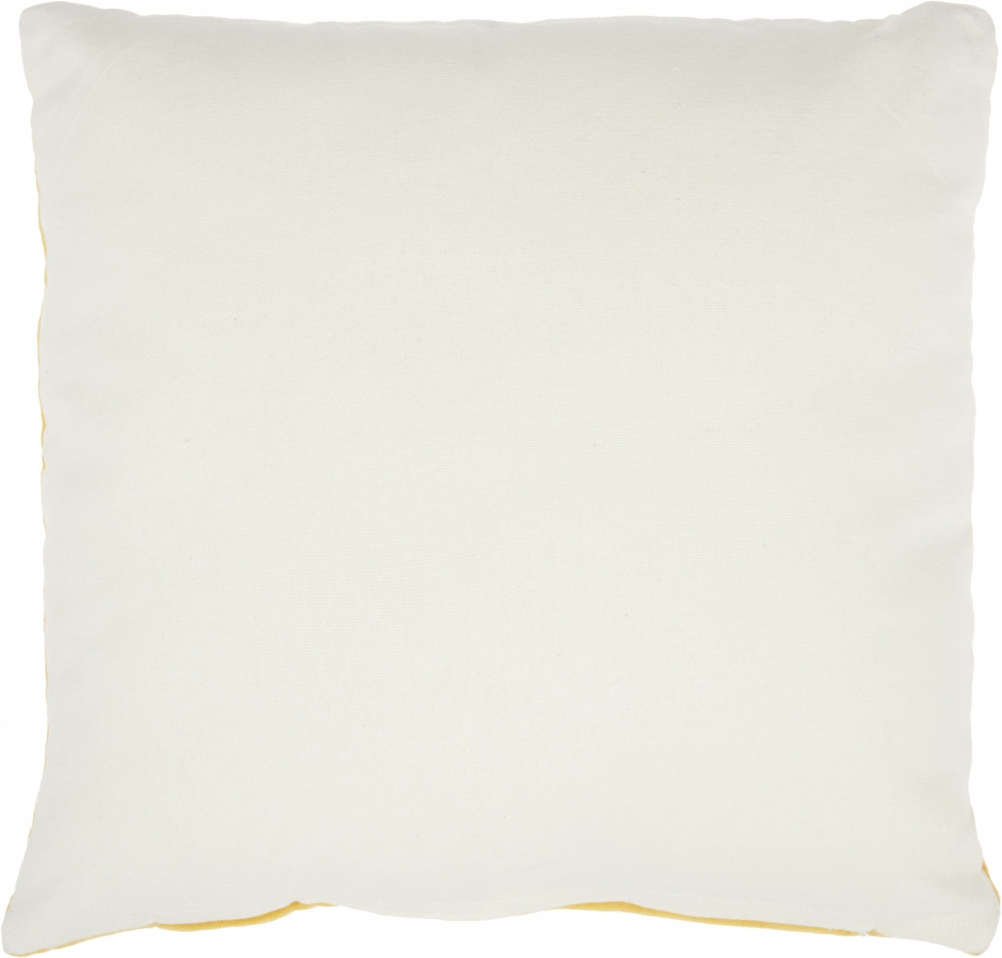 16" X 16" Yellow Solid Color Velvet Throw Pillow - Homeroots