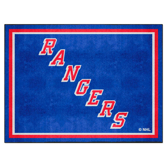 New York Rangers 8ft. x 10 ft. Plush Area Rug