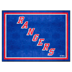 New York Rangers 8ft. x 10 ft. Plush Area Rug - New York Rangers