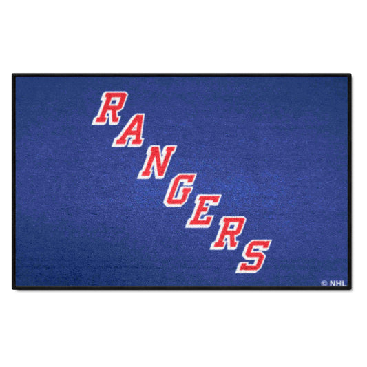 New York Rangers Starter Mat Accent Rug - 19in. x 30in. - New York Rangers