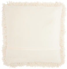 Fluffy Cream Shag Accent Throw Pillow