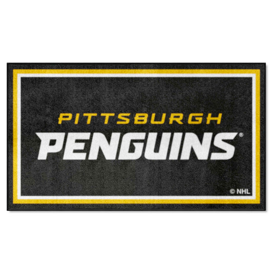 Alfombra de felpa de 3 pies x 5 pies de los Pittsburgh Penguins