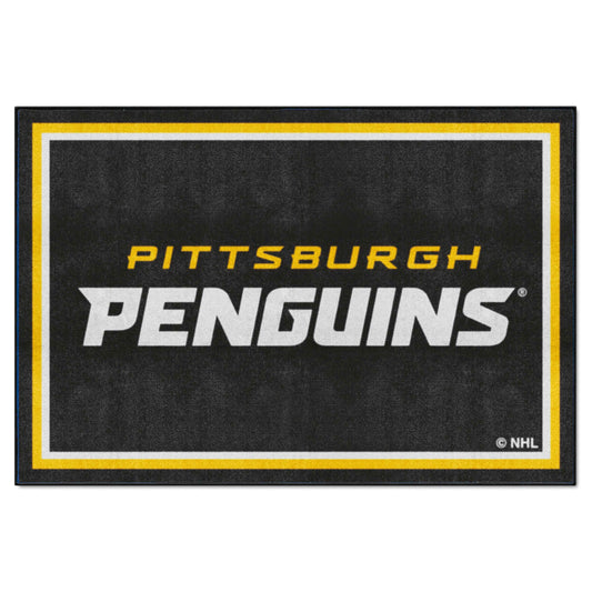 Alfombra de felpa de 1,52 m x 2,44 m de los Pittsburgh Penguins