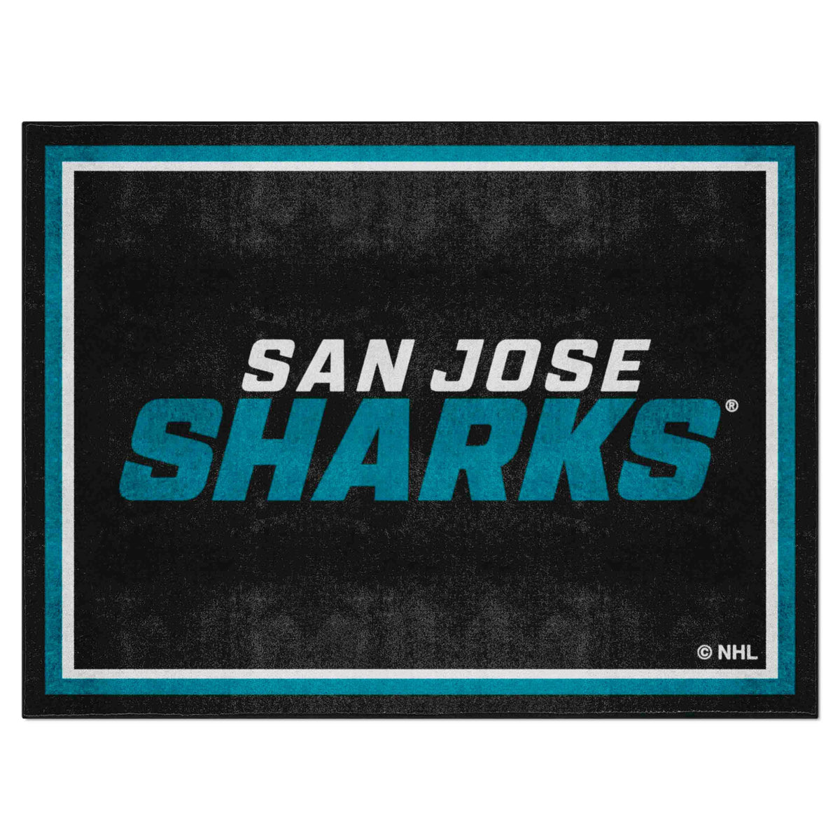 San Jose Sharks 8ft. x 10 ft. Plush Area Rug - San Jose Sharks