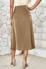 High Waist Midi Skirt Trendsi