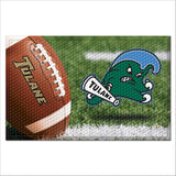 Tulane Green Wave Rubber Scraper Door Mat