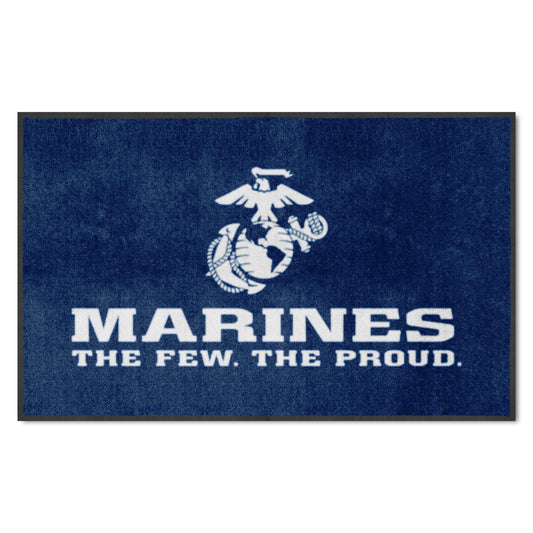 U.S. Marines 4X6 High-Traffic Mat with Durable Rubber Backing - Landscape Orientation