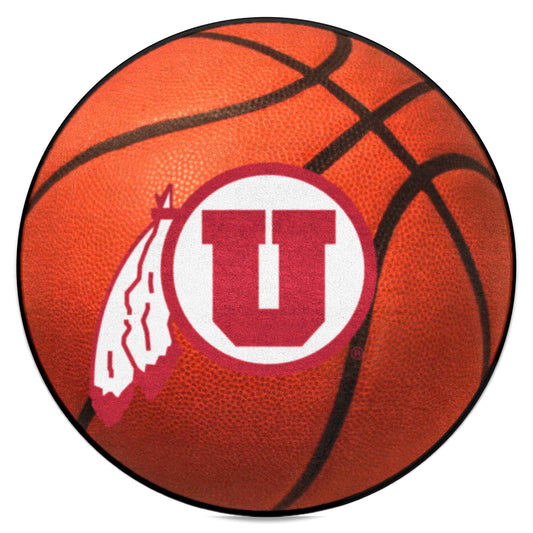 Utah Utes Basketball Rug - 27in. Diameter