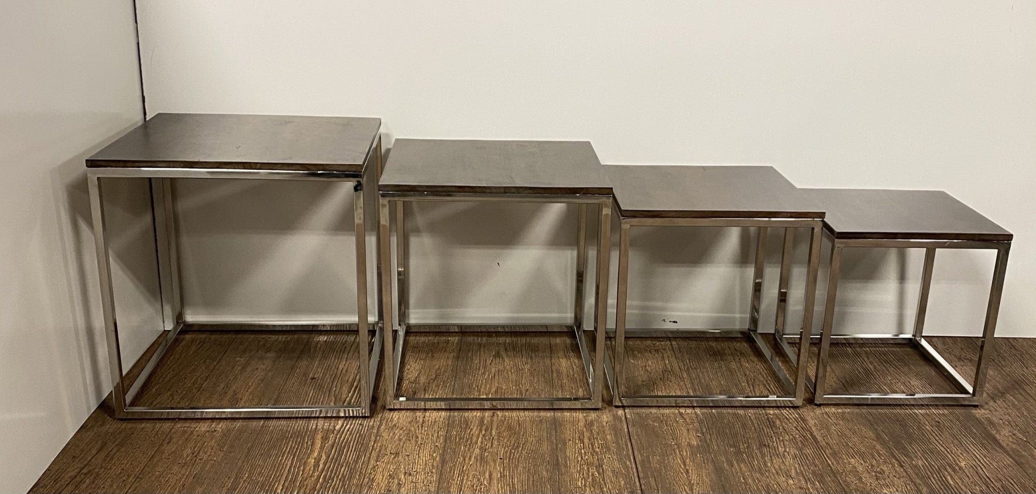 Set Of 4 Modern Rustic Nesting Accent Tables