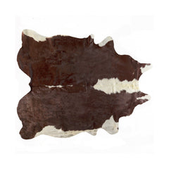 6' X 7' Brown And White Natural Cowhide Area Rug - Homeroots